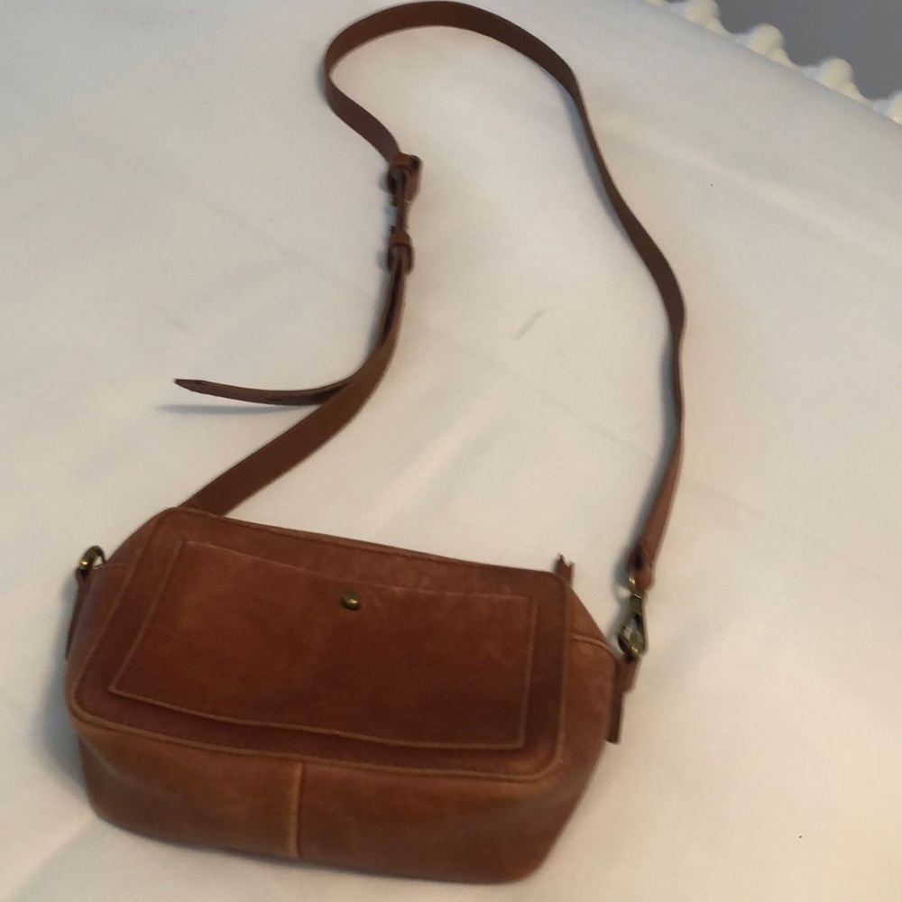 Madewell Tan Leather Crossbody Bag